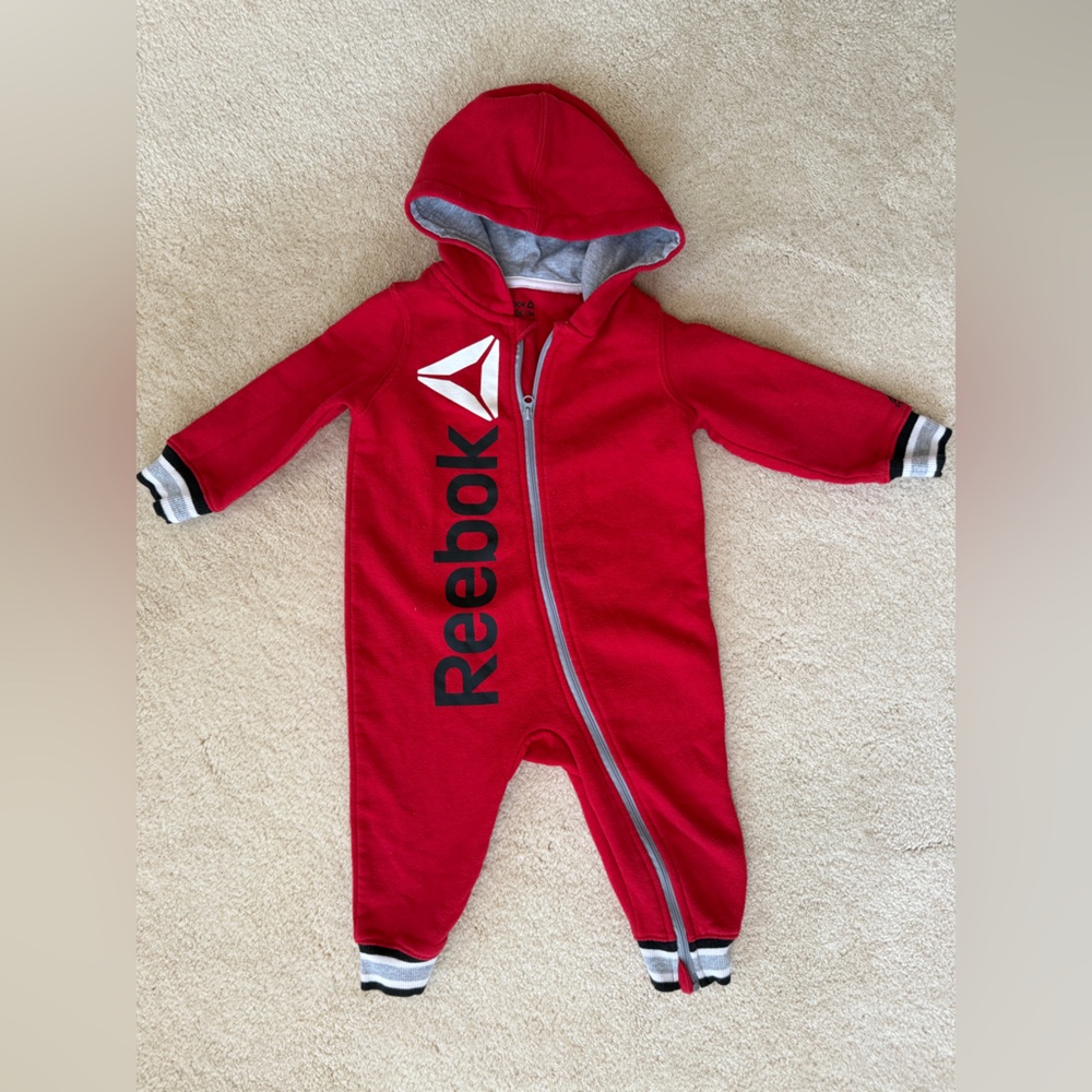 Reebok Red Hooded Onesie